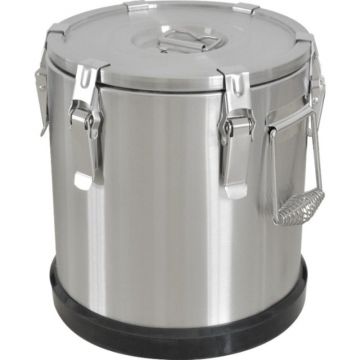 Vas Tip Termos, 15 l, 30 x 33 cm, Otel Inoxidabil, Baza din Cauciuc, Grunberg