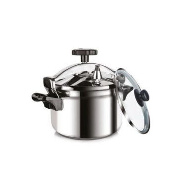 Oala sub presiune inox Zilan, capacitate 10 l, capac sticla, diametru 24 cm