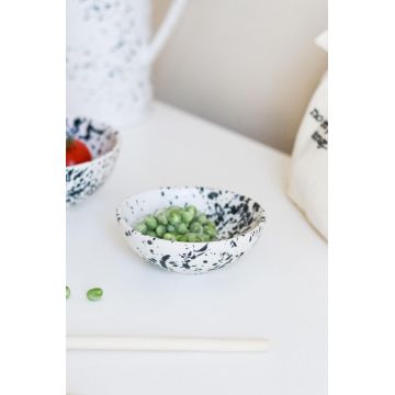 Bol ceramic, Hermia, 886SVN1106, Alb/Negru