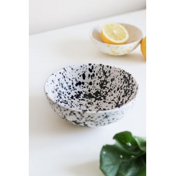 Bol ceramic, Hermia, 886SVN1110, Alb/Negru