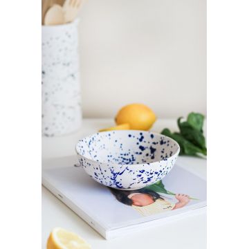 Bol ceramic, Hermia, 886SVN1111, Bleumarin/Alb