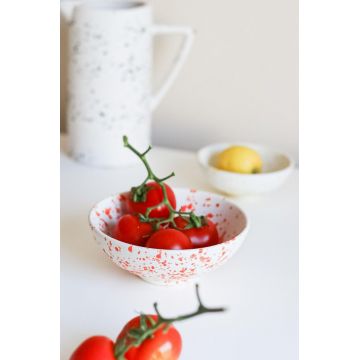 Bol ceramic, Hermia, 886SVN1113, Portocaliu/Alb