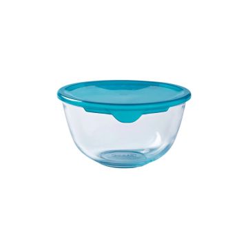 Bol cu capac, din sticla termorezistenta, 16cm/1L, "Prep&Store" - Pyrex
