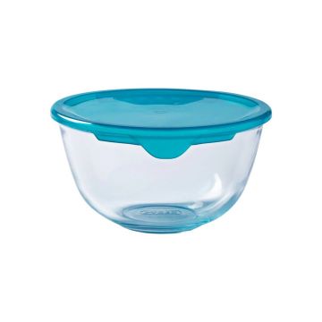 Bol cu capac, din sticla termorezistenta, 21cm/2L, "Prep&Store" - Pyrex