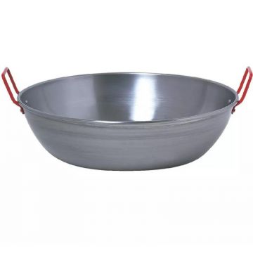 Cratita din Otel Lustruit pentru Paella, 20 cm, Perfect Home
