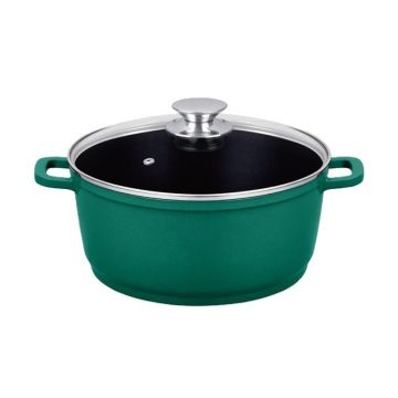 Cratita Tip Tuci din Aluminiu cu Capac, 32 cm, 9 l, Grunberg, Diverse Culori