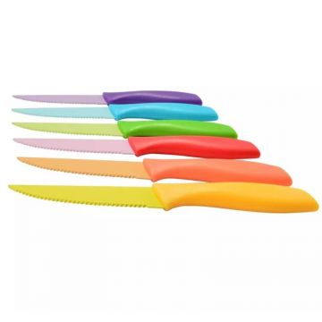 Cutit pentru Friptura, 6 Bucati, Multicolor, Perfect Home