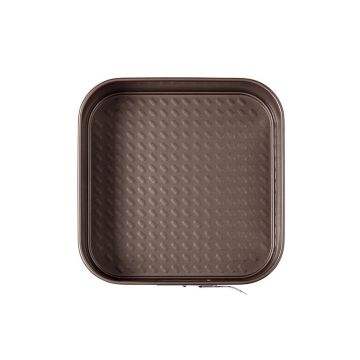 Forma de copt patrata, cu baza detasabila, otel carbon, 24 cm, "Asimetria" - Pyrex