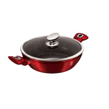 Oala cu capac Berlinger Haus, Burgundy, 28 cm, 3.8 L, aluminiu forjat, rosu