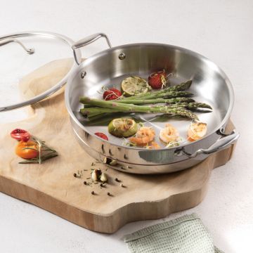 Oala cu capac Berlinger Haus, Copper Touch, 28 cm, inox, argintiu