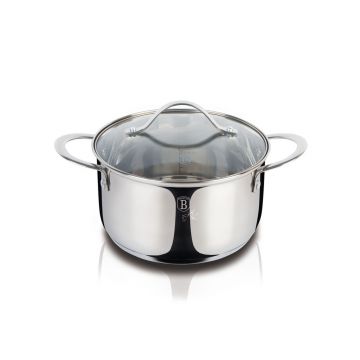 Oala cu capac Berlinger Haus, Silver Jewellery, 18 cm, 2.6 L, inox 18/10, argintiu