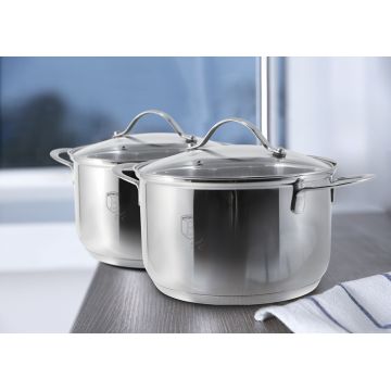 Oala cu capac Berlinger Haus, Silver Jewellery, 18 cm, 2.6 L, inox, argintiu