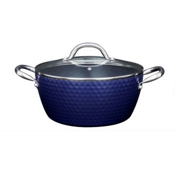 Oala din Ceramica si Inox cu Capac, Diamond, Baza Inductie, 24 cm