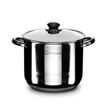 Oala din Inox cu Capac din Sticla , 5.6 l, Grunberg Gr2120