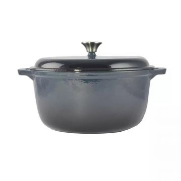 Oala Fonta Emailata, 7 l, 30 cm, Albastru, Perfect Home