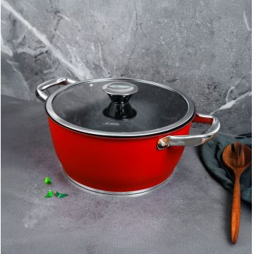 Oala, Hermia, 868ARY1305, 20 x 10 cm, Roșu/Negru