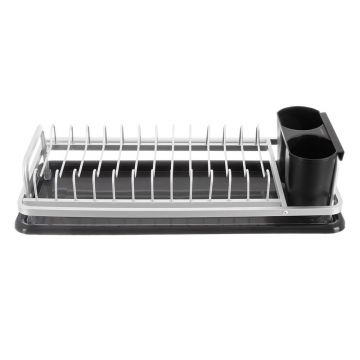 Scurgător de vase alb-negru din metal 41,5x17 cm Deluxe – Orion