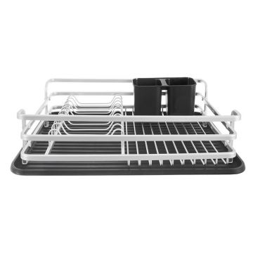 Scurgător de vase alb-negru din metal 43x32 cm Deluxe – Orion