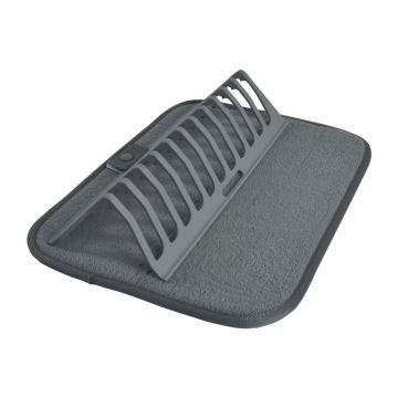 Scurgător de vase gri din plastic 36x28 cm – Homéa