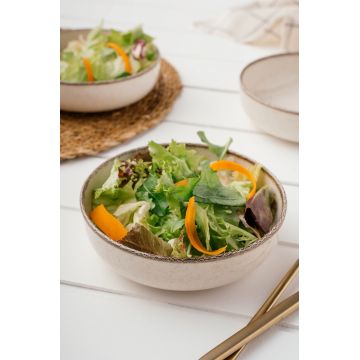 Set bol (4 bucăți), L'essentiel Maison, 124KTP1159, Albastru / Crem