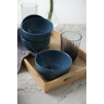 Set boluri ceramice (6 bucăți), L'essentiel Maison, 275KRM2351, Antibacterian, Albastru