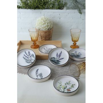 Set boluri pentru sos (6 piese), L'essentiel Maison, 275KRM2467, Antibacterian, Alb mat