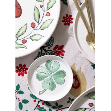 Set boluri pentru sos, Hermia, 280TMA3380, Alb/Verde