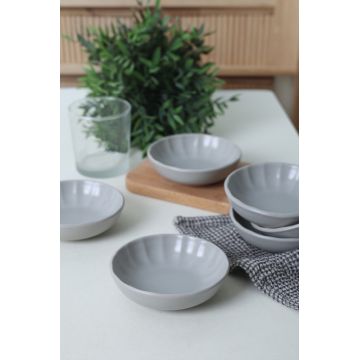 Set de boluri pentru aperitive (6 piese), L'essentiel Maison, 275KRM2417, Antibacterian, Gri