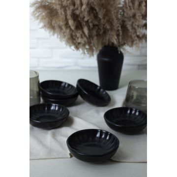 Set de boluri pentru aperitive (6 piese), L'essentiel Maison, 275KRM2419, Antibacterian, Negru