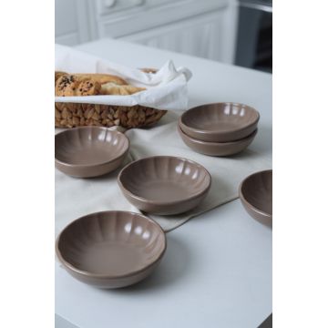 Set de boluri pentru aperitive (6 piese), L'essentiel Maison, 275KRM2420, Antibacterian, Bej