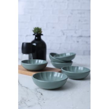 Set de boluri pentru aperitive (6 piese), L'essentiel Maison, 275KRM2421, Antibacterian, Verde deschis