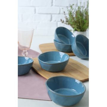 Set de boluri pentru aperitive (6 piese), L'essentiel Maison, 275KRM2423, Antibacterian, Turcoaz