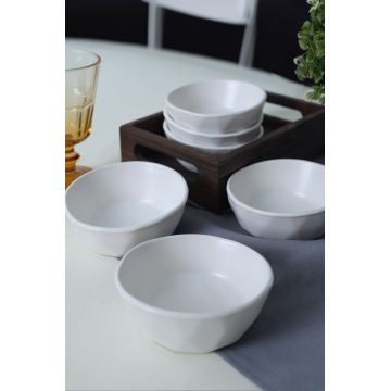Set de boluri pentru aperitive (6 piese), L'essentiel Maison, 275KRM2427, Antibacterian, Alb
