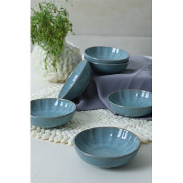 Set de boluri pentru aperitive (6 piese), L'essentiel Maison, 275KRM2431, Antibacterian, Turcoaz
