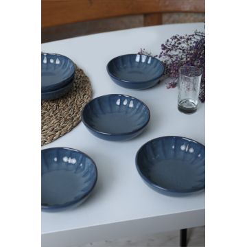 Set de boluri pentru aperitive (6 piese), L'essentiel Maison, 275KRM2432, Antibacterian, Albastru inchis