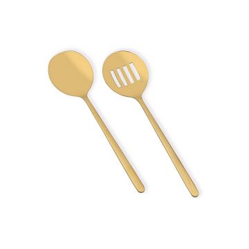 Set de servire (2 piese), L'essentiel Maison, 742TMA4107, Lingură pentru sos: 25 cm, Auriu