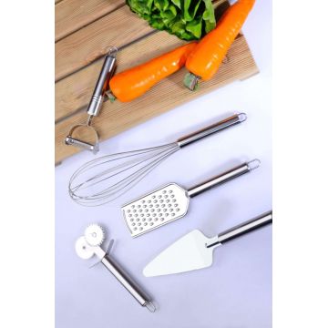 Set de servire (5 piese), L'essentiel Maison, 335RTN1123, Răzătoare: 23 cm, Crom