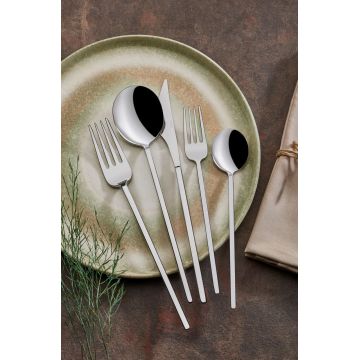 Set de tacâmuri (30 de piese), L'essentiel Maison, 207PLM1108, Furculiță de masă: 21 x 2,5 cm (6 bucăți), Crom