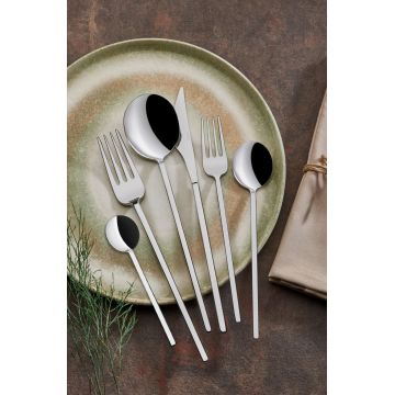 Set de tacâmuri (36 de piese), L'essentiel Maison, 207PLM1109, Furculiță de masă: 21 x 2,5 cm (6 bucăți), Crom