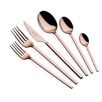 Set de tacâmuri (36 de piese), L'essentiel Maison, 645DRM1235, Lingură de masă: 21,3 cm (6 bucăți), Auriu roz