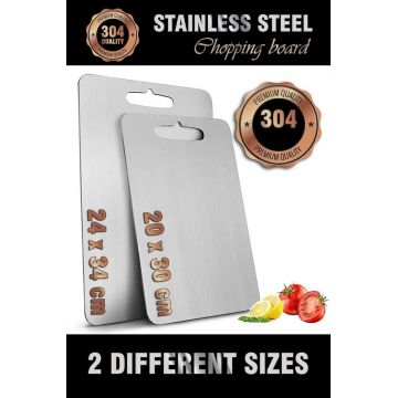 Set de tocătoare, Hermia, 346GST1103, Curățare ușoară, Argintiu