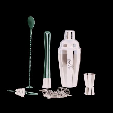 Set mix pentru cocktail 6 piese Berlinger Haus, Black Rose, 550 ml, inox 18/10, negru