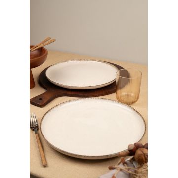 Set plăci de serviciu (2 bucăți), L'essentiel Maison, 710KTP3678, Crem