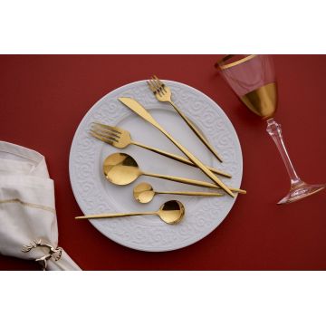 Set tacamuri, Hermia, 196RWE1807, Furculiță de masă: (6 bucăți), Auriu