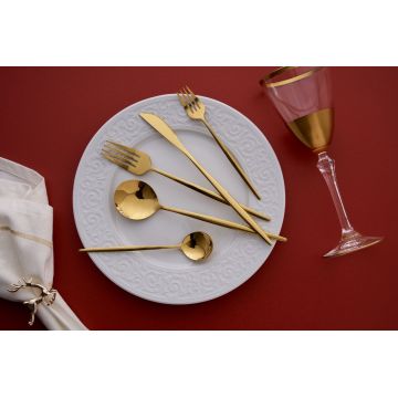 Set tacamuri, Hermia, 196RWE1809, Furculiță de masă: (6 bucăți), Auriu