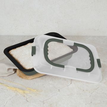 Tava cu capac Berlinger Haus, Matte Green, 36.5x24.5x5.5 cm, otel carbon/plastic, verde mat