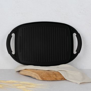 Tava grill Berlinger Haus, Matte Black, 47x29 cm, aluminiu forjat, negru mat