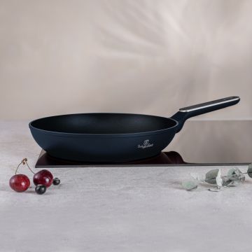 Tigaie Berlinger Haus, Deep Sea, 28 cm, 2.4 L, aluminiu forjat, albastru mat/gri