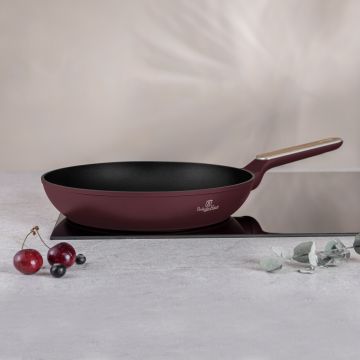 Tigaie Berlinger Haus, Leonardo Nordic, 28 cm, 2.4 L, aluminiu forjat, visiniu mat