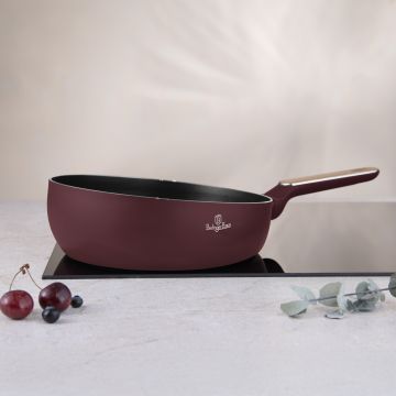 Tigaie flip Berlinger Haus, Leonardo Nordic, 26 cm, aluminiu, visiniu mat